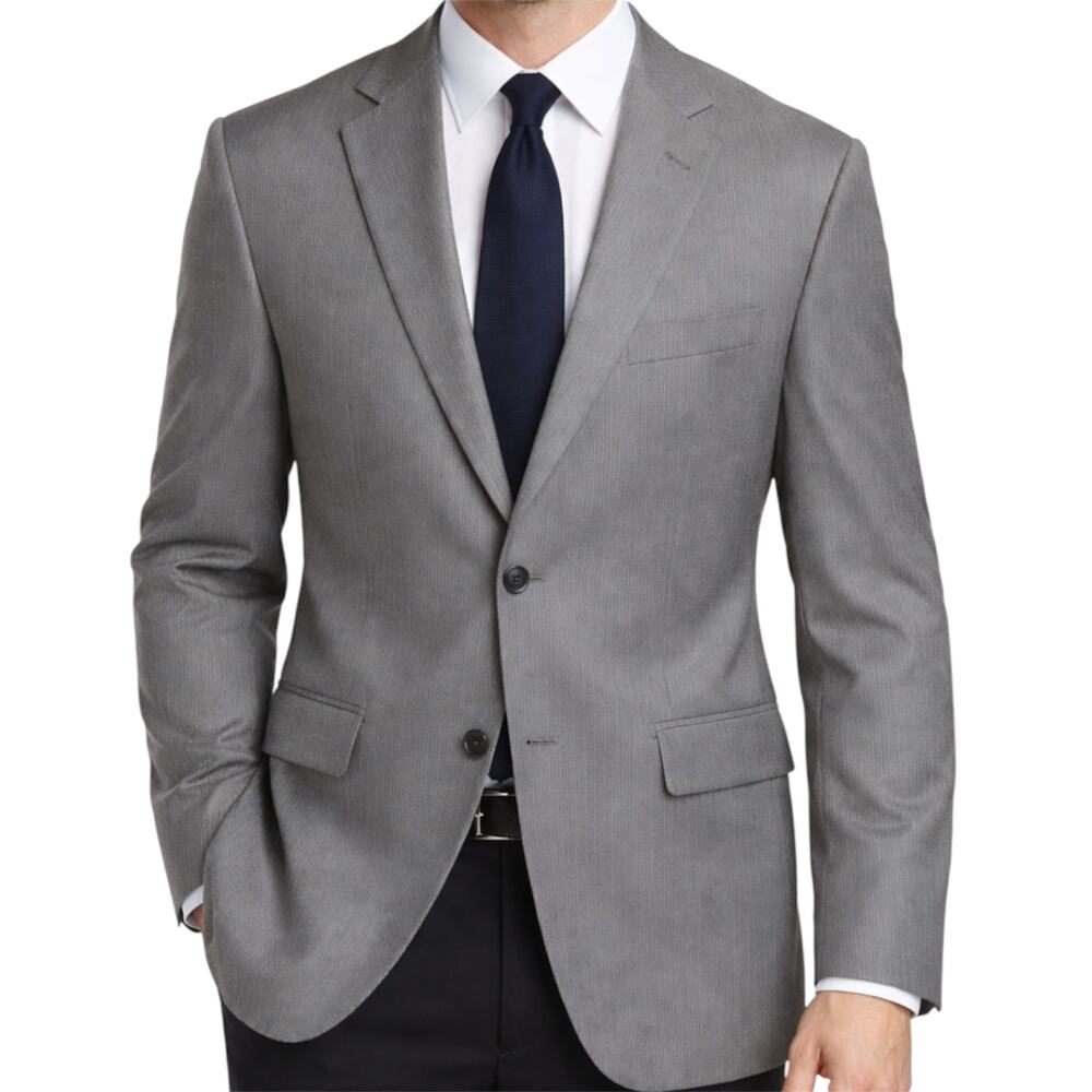 Daniel Cremieux Loro Piana Blazer Suit Jacket Two-Button Front Notch Gray 42R